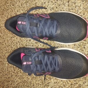 New Balance Women's Navy and Pink Running Shoes